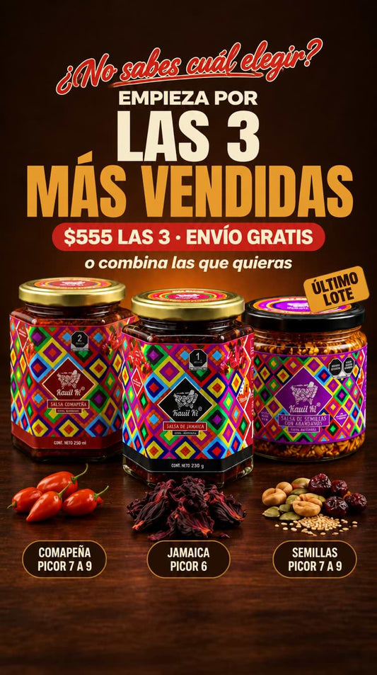 Las 3 más vendidas